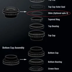 HOPE Cale En Aluminium De 0,4 Mm Pour Les écouteurs -Magasin De Vélo 0 4 mm alu shim fuer headsets 126847