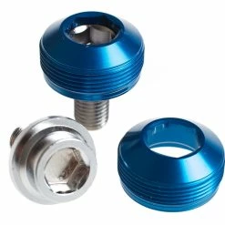 BLB Brick Lane Bikes Alloy Cup Crank Bolts - Boulons De Manivelle - Bleu