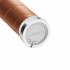 BROOKS Slender Leather Grips - Miel -Magasin De Vélo BrooksSlenderLeatherGrips honey 3