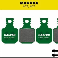 GALFER Plaquettes De Frein Pro Pour Magura MT5/7- Vert