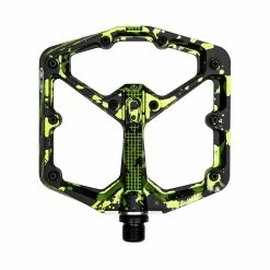 Crankbrothers Pédale De Plateforme Stamp 7 Large - Splatter Limited Edition Black/Lime Green