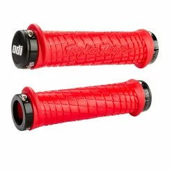 ODI Grips Troy Lee Lock On Grips - Noir - Lockring Gris