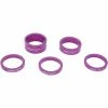 Con-Tec Jeu De Direction Spacerset 5 Pièces 1-1/8 Pouce - Pourpre -Magasin De Vélo contec ct spacer set select 1 1 8 lila